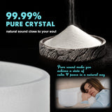 440HZ 8 Inch F Note Heart Chakra Frosted Quartz Crystal Singing Bowl Meditation Therapy Sound Healing Instrument Sound Bath Bowl with Carrying Bag