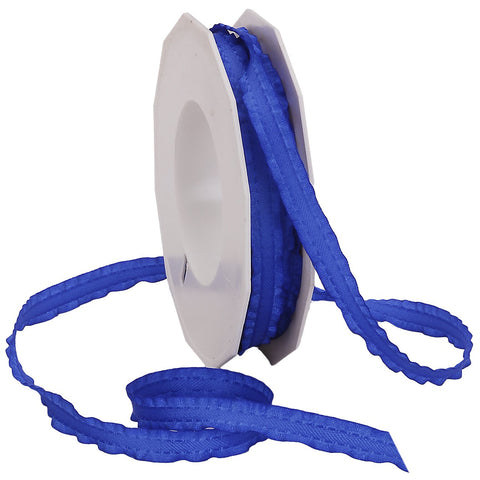 Morex Ribbon Double Ruffle Ribbon, 3/8-Inch by 16.5-Yard, Royal Blue (96502/15-614)