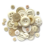 Buttons Galore and More Basics & Bonanza Collection – Extensive Selection of Novelty Round Buttons for DIY Crafts, Scrapbooking, Sewing, Cardmaking, and other Art & Creative Projects 8.0 oz Ivory