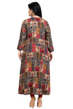 Zen Women's A-Line Rayon Embroidered Kurta Plus Size 48-58 (Size up to 9XL)