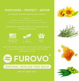 FUROVO Made in USA Natural Plant-Based Waterless Dog Paw Shampoo Rinse-Free with Portable Attached Cleaning Brush Head + Microfiber Towel for Dogs, Cats & Puppies (Citrus Mint + Balm) Citrus Mint + Balm