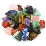 UU UNIHOM 3 lbs Bulk Rough Madagascar Stones Mix - Large 1" Natural Raw Stones Crystal for Tumbling, Cabbing, Fountain Rocks, Decoration,Polishing, Wire Wrapping, Wicca & Reiki Crystal Healing Multiple Color