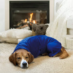 Geyecete Dog Drying Coat -Dry Fast Dog Bag - Dog Bathrobe Towel - Microfibre Fast Drying Super Absorbent Pet Dog Cat Bath Robe Towel,Luxuriously Soft-Blue-XXL XX-Large Blue(Microfibre)