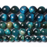 6mm 60PCS Peacock Blue Tiger Eye Stone Beads Natural Crystal Spacer Loose Beads for Jewelry Making DIY Bracelet Semi Precious Energy Healing Power 1 Strand 15 inches 6mm