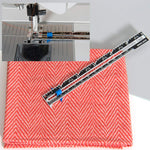 Dritz Sliding Marker Sewing Gauge, Nickel with Black Printing and Blue Slider