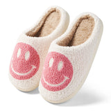Women's Men's Retro Face Slippers Comfy Warm Plush Slip-On House Slipper for Winter Indoor Soft Cushion Non-slip Fluffy Slides Slippers Pink 5.5-6.5 Women/4-5 Men