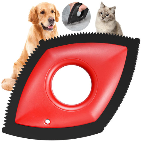 YARENKA Mini Pet Hair Remover for Couch/Car Detailering Dog Hair Remover Cat Hair Remover - Professional Hair Removal Tool Fur Removal Brush for Home Fabric, Furniture, Couch or Carpet (Red) Red