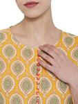 Yash Gallery Women's Rayon Floral Printed Short Kurta Top for Women