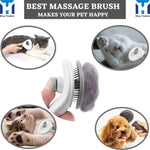 Muxtraders Cat Brush Dog Brush for Shedding-Cat Grooming Brush, Cat Comb for Kitten Puppy Massage Removes Mats, Tangles and Loose Fur, Cat Brushes for Indoor Cats Brush for Long or Short Haired Cats. grey