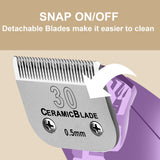 Size 10/30/40/5FC/7FC Detachable Pet Clipper Blades Set,Compatible with Most Andis,Oster A5,Wahl KM Series Clipper,Made of Ceramic Blade & Stainless Steel Blade