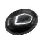 Black Tourmaline Palm Stone - Pocket Massage Worry Stone for Natural Body Chakra Balancing, Reiki Healing and Crystal Grid Black Tourmaline (Mental)
