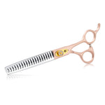 7 Inch Professional Pet Grooming Scissor, 440C Japanese Steel Straight & Curved & Thinning & Chunker Shears/Scissors for Dog Cat and More Pets (7-inch-Grooming Scissors Set 02) 7-inch-grooming Scissors Set 02