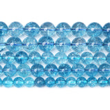 8mm 46pcs Blue Topaz Crystal Quartz Natural Stone Beads Energy Stone Healing Power Loose Beads for Jewelry Making DIY Bracelet Necklace Earrings Blue Crystal 8mm
