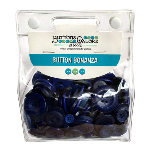 Buttons Galore and More Basics & Bonanza Collection – Extensive Selection of Novelty Round Buttons for DIY Crafts, Scrapbooking, Sewing, Cardmaking, and other Art & Creative Projects Navy Blue 8.0 oz
