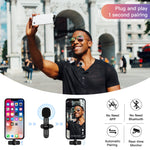 SNZIYAG Wireless Lavalier Microphone for iPhone iPad,Plug-Play Wireless Mic for Video Recording,Professional Lav Mic for YouTube,TikTok,Clip-on Microphones for Live Streaming,Auto Sync/No APP（iOS）