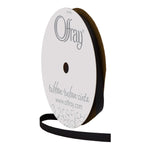 Offray 1/4" Wide Double Face Satin Ribbon, 20 Yards, Black