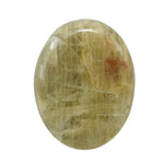 Yellow Aquamarine Palm Stone - Pocket Massage Worry Stone for Natural Body Chakra Balancing, Reiki Healing and Crystal Grid Yellow Aquamarine