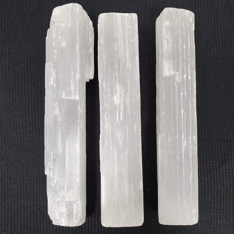New Age Imports, Inc.® ~ Premium Quality Selenite Sticks 4". Great for Wicca, Reiki, Healing, Metaphysical, Chakra, Positive Energy, Meditation, Protection, Decoration or Gift (4" - 3 Stick Pack) 4" - 3 Stick pack