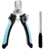 Dudi Small Pet, Dog, Cat Nail Clippers and Trimmers (3.5in), Quick Safety Guard to Avoid Over-Cutting Toenail, Grooming Razor Sharp Blades & Nail File for Small Medium Breeds Black(Small)