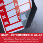 VELCRO Brand Clear Dots with Adhesive, Square | 200pk, 7/8" Mounting Squares | Double Sided Tape for Office, Classroom, Teacher Must Haves | Thin, Low Profile | VEL-40021-USA