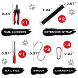 Ruzzut Dog Grooming Hammock, Pet Grooming Hammock Harness for Cats & Dogs with Nail Trimmers/Grooming Scissors, Dog Nail Clipper, Dog Grooming Sling for Dog/Cat Claw Care, S Size(10.2")