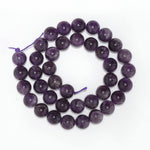 45pcs 8mm Natural Stone Beads Amethyst Beads Energy Crystal Healing Power Gemstone for Jewelry Making, DIY Bracelet Necklace