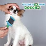 Doggiez Pet Supplies - Slicker Brush for Dogs, Cats & Puppies - Deshedding Grooming Brush for Shedding Hair, Fur - Flexible Comb for Grooming Long Haired & Short Hair Breeds - Dog Brush, Cat Brush