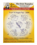 Aunt Martha's Iron On Transfer Patterns for Stitching, Embroidery or Fabric Painting, Cute Vintage Animal Patterns for Tea Towels or Quilting, Set of 5