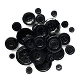 Buttons Galore and More Basics & Bonanza Collection – Extensive Selection of Novelty Round Buttons for DIY Crafts, Scrapbooking, Sewing, Cardmaking, and other Art & Creative Projects - BB19 8.0 oz Black