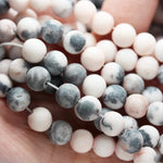 8mm Jasper Beads Natural Gemstone Beads for Making Jewelry Energy Healing Crystals Jewelry Chakra Crystal Jewerly Beading Supplies Matte Pink Zebra 8mm 15.5inch About 46-48 Beads Matte Pink Zebra Jasper