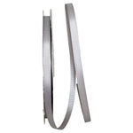 Reliant Ribbon Grosgrain Style Ribbon, 3/8 Inch X 100 Yards, Silver