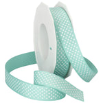 Morex Swiss Dot Polyester Grosgrain Ribbon, 7/8-Inch by 20-Yard Spool, Aqua (3906.05/20-314) 7/8-In x 20-Yd