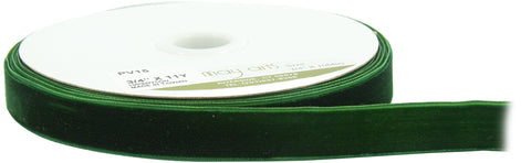 May Arts 3/4-Inch Wide Ribbon, Green Velvet