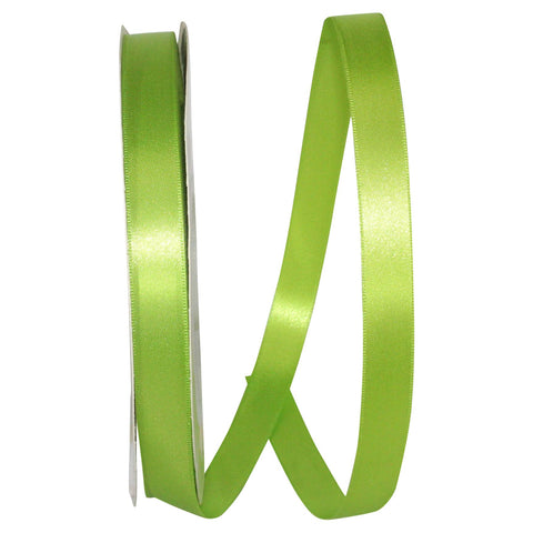 Reliant Ribbon 5000-042-03C Double Face Satin Allure Dfs Ribbon, 5/8 Inch X 100 Yards, Apple Green
