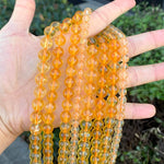 2 Strands Adabele Natural Citrine Yellow Crystal Healing Gemstone 8mm Round Loose Stone Beads (88-94pcs Total) for Jewelry Making GH2-8 8mm (2 Strands) Citrine Crystal