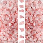 gemshan 2lb Rose Quartz Chips Natural Crushed Crystal Chip Bulk 7mm-9mm Tumble Healing Crystal Stone for Aquarium Vase NO NO