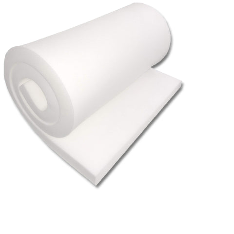 FoamTouch 4" Thick x 30" Wide x 72" Long High Density Upholstery Foam Sheet, 4x30x72, White