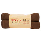 My Doggy Place - Super Absorbent Microfiber Towel - Dog Bathing Supplies - Microfiber Drying Towel - Washer Safe - Brown - 45 x 28 in - 2 Pack