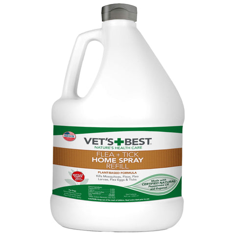 Vet's Best Flea and Tick Home Spray | Flea Treatment for Dogs and Home | Flea Killer with Certified Natural Oils | 96 Ounces Refill 96 oz