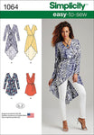 Simplicity 1064 Learn to Sew Summer Tunic Sewing Pattern for Women, Sizes 6-14 Size H5 (6-8-10-12-14)