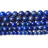 AAA+ Natural Lapis Lazuli Gemstone Beads 6mm 60 PCS Round Loose Stone Beads for Jewelry Making Crystal Energy Stone Healing Power DIY Gift Lapis Lazuli Stone