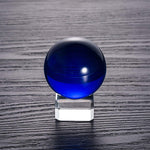 LONGWIN 40mm(1.6 inch) Solid Mini Fengshui Crystal Ball Healing Crystals(Blue) Blue