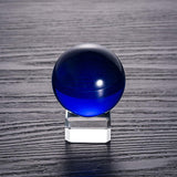 LONGWIN 40mm(1.6 inch) Solid Mini Fengshui Crystal Ball Healing Crystals(Blue) Blue