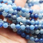 Crystal Beads for Making Jewelry Energy Healing Crystals Jewelry Chakra Crystal Jewerly Beading Supplies Blue Aventurine 6mm 15.5inch About 58-60 Beads