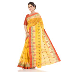 Brajawasi Women's Pure Cotton Bengal Tant Handloom Saree Without Blouse Piece (ND-1)