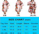 QXQTER Peony Floral Silky Satin Robe Wedding Bridal Party Bride Bridesmaid Robes for Women Dressing Gown Kimono Robe White Large-X-Large