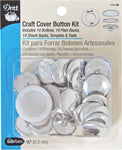 Dritz 114-36 Craft Cover Button Kit with Tools, Size 36 - 7/8-Inch, 14-Sets Size 36 (7/8-Inch)