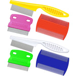 6 Pieces Pet Lice Combs Dog Grooming Flea Comb Cat Tear Stain Comb for Removal Dandruff, Hair Stain, Nit (White, Yellow, Green, Purple, Orange, Dark Blue) White, Yellow, Green, Purple, Orange, Dark Blue