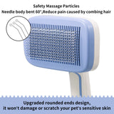 AIITLE Self-Cleaning Slicker Brush for Dogs, Cats - Shedding and Grooming Tool for Pets - Remove Loose Hair, Fur, Tangled Hair, Knots for Large Medium Small Sensitive Dogs, Cats, Rabbit & More Blue