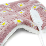 GOQOTOMO Flower Heating Pad for Back Pain Relief- 12" x 24"12 Heat Levels, 8 Timers Stay on, Machine Washable -F1224 Pink